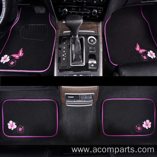 Universal Fit Butterfly and Flower Car Floor Mats